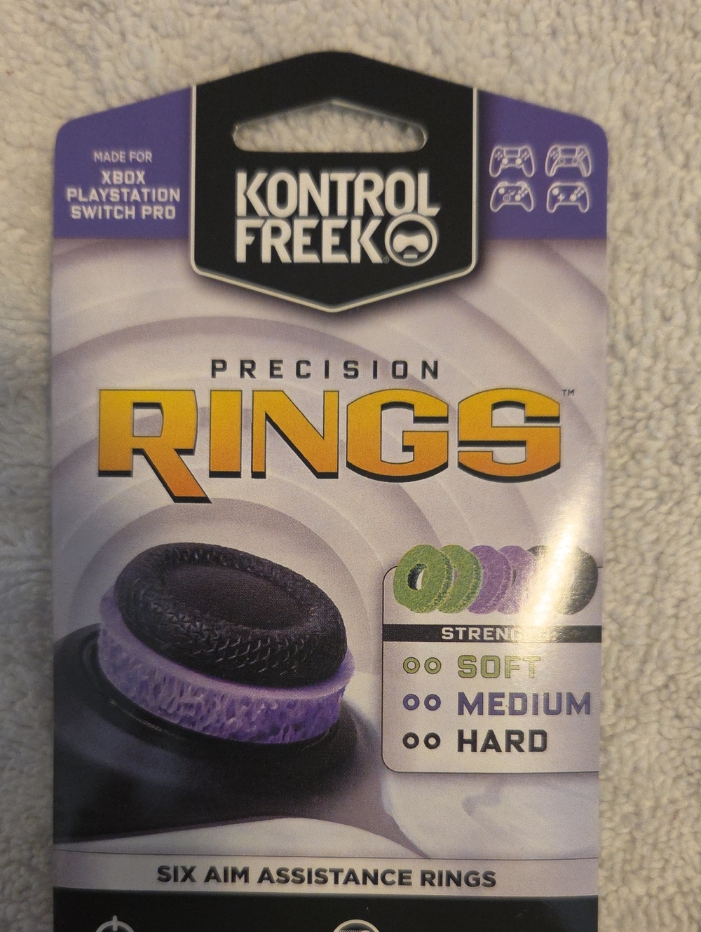 Precision Rings Soft Purple Aim Assistance for Video Game Controllers